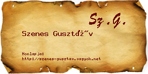 Szenes Gusztáv névjegykártya