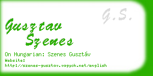 gusztav szenes business card